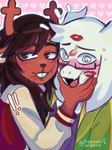 Rating: s
ID: 5656272
Date: 2025-06-20 18:08:59 -0400
Status: pending
Score: 62
2025 3:4 anthro asriel_dreemurr bovid brown_body brown_eyes brown_fur caprine deer deltarune dess_holiday dessoirprinces duo eyewear female freckles fur glasses goat hi_res kiss_mark male mammal new_world_deer pink_background reindeer simple_background undertale undertale_(series) white_body white_fur post #5656272