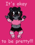 Rating: s
ID: 3988087
Date: 2023-04-12 15:31:56 -0400
Status: active
Score: 23
american_sign_language anthro bear black_bear black_hair black_nose blush blush_lines body_positivity bottomwear breasts clothing crop_top digital_media_(artwork) eyelashes fangs female fluffy fluffy_hair footwear glistening glistening_eyes hair harleyfunnycat hotpants i_love_you legwear long_hair mammal microsoft_paint_(artwork) motivational_art narrowed_eyes nonbinary_(lore) pattern_clothing pattern_footwear pattern_legwear pattern_socks pink_clothing pink_footwear pink_socks pixel_(artwork) positive_message programming_socks shirt shorts sign_language simple_background slightly_chubby smile snaggle_teeth snaggle_tooth socks solo striped_clothing striped_footwear striped_socks stripes teeth text topwear trans_(lore) trans_woman_(lore) ursine post #3988087