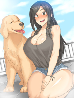 Rating: s
ID: 2910545
Date: 2021-09-03 23:37:10 -0400
Status: active
Score: 45
3:4 big_breasts blush bodily_fluids bottomwear bracelet breasts canid canine canis clothing cloud curvy_figure cygames denim denim_bottomwear denim_clothing denim_shorts domestic_dog duo female feral green_eyes hair huge_breasts human idolmaster idolmaster_cinderella_girls jewelry long_hair looking_at_viewer male male/female mammal mm_(yoromu) mukai_takumi open_mouth outside paws rooftop shirt shorts sky sleeveless_shirt smile sweat sweatdrop tank_top thick_thighs topwear post #2910545