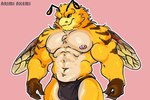 Rating: s
ID: 5562015
Date: 2025-05-10 10:29:45 -0400
Status: active
Score: 13
3:2 abs antennae_(anatomy) anthro arimi_akemi arthropod bee biceps biped body_hair bottomwear chest_hair clothing deltoids digital_media_(artwork) hymenopteran insect loincloth male male/male muscular muscular_male navel nipples non-mammal_nipples pecs portrait signature simple_background solo stripes three-quarter_portrait triceps wings yellow_body post #5562015