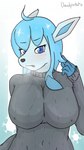 Rating: s
ID: 3330404
Date: 2022-05-12 14:04:16 -0400
Status: active
Score: 40
5_fingers 9:16 anthro big_breasts blue_background blue_body blue_eyes blue_hair blush breasts clothing deadpotato digital_media_(artwork) eeveelution eyebrow_through_hair eyebrows female fingers generation_4_pokemon glaceon glistening glistening_hair grey_clothing hair half-length_portrait hand_behind_back hi_res huge_breasts long_sleeves looking_at_viewer nintendo nipple_outline open_mouth pokemon pokemon_(species) portrait raised_arm ribbed_clothing ribbed_sweater signature simple_background snowflake solo sweater tight_clothing topwear translucent translucent_hair post #3330404