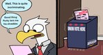 Rating: s
ID: 2899591
Date: 2021-08-27 20:41:38 -0400
Status: active
Score: 124
2021 accipitrid accipitriform amazon_(company) anthro artist_name avian bald_eagle ballot beak bird clothed clothing comic dialogue digital_media_(artwork) eagle english_text eric_eagle feathers happyroadkill machine male paper_shredder political_cartoon politics sea_eagle shredder_(machine) solo sound_effects speech_bubble suit text topwear post #2899591