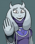 Rating: s
ID: 775237
Date: 2015-11-27 07:00:31 -0500
Status: active
Score: 15
4:5 anthro bodily_fluids boss_monster_(undertale) bovid canastus caprine clothing fangs female fluffy fur horn long_ears looking_at_viewer mammal red_eyes robe solo tears teeth toriel undertale undertale_(series) white_body white_fur post #775237