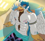 Rating: s
ID: 4976121
Date: 2024-08-10 03:08:58 -0400
Status: active
Score: 3
abs accipitrid accipitriform anothereidos_of_dragon_vein_r anthro avian beach beak big_nipples bird blue_body blue_feathers body_hair brown_body brown_chest_hair brown_feathers brown_pubes chest_hair dion_(anothereidos_r) eagle eyewear feathers happy_trail hi_res looking_at_viewer male marimo1007day muscular muscular_male nipples open_beak open_mouth orange_body orange_feathers pecs pink_nipples pink_tongue pubes sitting solo sunglasses talon_hands tongue white_body white_feathers wings post #4976121