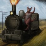 Rating: s
ID: 5567548
Date: 2025-05-12 17:34:38 -0400
Status: active
Score: 11
1:1 absurd_res anthro brown_eyes carlos-a-m cloud digital_media_(artwork) digital_painting_(artwork) fire fist happy hi_res kangaroo locomotive macropod male mammal marsupial mechanism multicolored_body painting_(artwork) red_body smoke solo speed_lines steam steam_locomotive the_nature_of_predators train vehicle yotul_(the_nature_of_predators) post #5567548