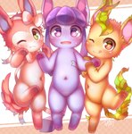 Rating: s
ID: 5666583
Date: 2025-06-25 10:37:41 -0400
Status: pending
Score: 1
abstract_background ambiguous_gender blue_body blue_fur blue_inner_ear blue_pawpads blush bodily_fluids bow_(anatomy) brown_body brown_eyes brown_fur brown_markings checkered checkered_background d685ab7f digital_drawing_(artwork) digital_media_(artwork) digitigrade eeveelution feral flustered fur generation_4_pokemon generation_6_pokemon glaceon gloves_(marking) green_body green_ears green_eyes green_tail group hi_res holding_arm leafeon leg_markings licking licking_lips looking_at_viewer mammal markings navel nintendo one_eye_closed one_fang open_mouth pattern_background pawpads pink_background pink_body pink_fur pink_inner_ear pink_markings pink_pawpads pink_tail pokemon pokemon_(species) purple_eyes semi-anthro signature simple_background smile socks_(marking) sweat sweatdrop sylveon tail tan_body tan_fur tongue tongue_out trio unavailable_at_source white_background white_body white_fur young post #5666583