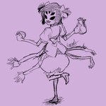 Rating: s
ID: 4879261
Date: 2024-06-26 07:01:25 -0400
Status: active
Score: 14
1:1 6_arms 8_limbs alternative_fashion anthro arachnid arthropod black_and_purple black_eyes container cup female j-fashion kutigakuri line_art muffet multi_arm multi_limb ouji_(fashion) purple_background ribbons simple_background solo spider teapot undertale undertale_(series) post #4879261