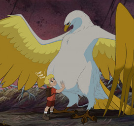 Rating: s
ID: 5694769
Date: 2025-07-08 14:53:31 -0400
Status: active
Score: 19
2025 accipitrid accipitriform avian backpack beak belly big_belly bird blonde_hair bottomwear child claws clothing cody_(the_rescuers) convexpert disney duo eagle feathers female feral footwear hair hand_on_belly hi_res human male mammal marahute_(the_rescuers) mouth_closed nude pregnant pregnant_female pregnant_feral shirt shoes shorts signature size_difference smile socks spread_wings standing the_rescuers_(disney) the_rescuers_down_under topwear wings young post #5694769