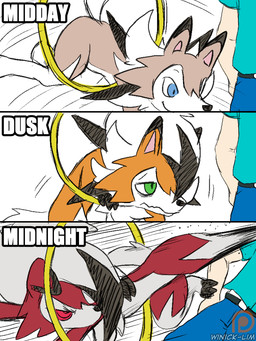 all_fours ambiguous_gender angry anthro ball blue_eyes canine clothed clothing comic cute dusk_lycanroc english_text feral frown fur green_eyes half-closed_eyes happy hoop human humor kick lycanroc mammal midday_lycanroc midnight_lycanroc nintendo pants pokémon red_eyes running sad smile standing text video_games winick-lim
Rating: Safe
Score: 5
User: LoupMoune
Date: August 18, 2017 all_fours ambiguous_gender angry anthro ball blue_eyes canine clothed clothing comic cute dusk_lycanroc english_text feral frown fur green_eyes half-closed_eyes happy hoop human humor kick lycanroc mammal midday_lycanroc midnight_lycanroc nintendo pants pokémon red_eyes running sad smile standing text video_games winick-lim
Rating: Safe
Score: 5
User: LoupMoune
Date: August 18, 2017