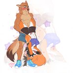 Rating: s
ID: 3938907
Date: 2023-03-18 20:08:20 -0400
Status: active
Score: 39
abs anthro bra bronx_(bronx23) canid canine canis clothed clothing duo exercise female fleshlight_position fox hi_res ltshiroi male male/female mammal muscular muscular_female muscular_male nipple_outline red_fox rosaline_(bronx23) sit-up sports_bra standing topless true_fox underwear wolf workout post #3938907