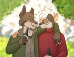 Rating: s
ID: 5569461
Date: 2025-05-13 14:15:28 -0400
Status: pending
Score: 2
alcohol anthro beer beer_bottle beverage bottle canid canine canis cigarette clothing container coyote duo eyewear forest forest_background glasses green_clothing green_jacket green_topwear hi_res jacket lynne_(skittersqueak) male male/male mammal nature nature_background plant red_clothing red_eyes red_sweater red_topwear red_turtleneck redmanart renauld_ambrose_(coyote_6) rodent skaven smile sweater topwear tree turtleneck warhammer_(franchise) post #5569461