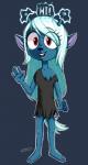 Rating: s
ID: 1667561
Date: 2018-09-30 17:50:47 -0400
Status: active
Score: 40
2017 3_toes 5_fingers alien antennae_(anatomy) anthro biped black_nose blue_body blue_skin canid canine child clothing electricity emoji_(race) exclamation_point eyebrows eyelashes feet female fingers flat_chested full-length_portrait gesture hair hali_(character) hi_res humanoid_hands long_hair looking_at_viewer mammal mattsimp open_mouth plantigrade portrait red_eyes samurai_jack signature simple_background smile solo tail teeth text toes topwear torn_clothing torn_topwear waving white_hair white_tail young young_anthro young_female post #1667561