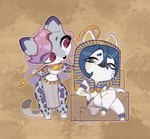 Rating: s
ID: 4776498
Date: 2024-05-11 12:18:46 -0400
Status: active
Score: 27
3_toes anklet anthro arm_cuffs avian barefoot bast birbit bird blue_hair blue_stripes bottomwear brown_eyes chair clothing corvid corvus_(genus) cosplay crossed_legs crow deity dipstick_ears duo ear_markings egyptian_mythology feet felid female fur furniture gradient_hair grey_body grey_fur hair hair_over_eye headdress holding_object holding_staff hybrid jewelry lagomorph leopard_spots leporid loincloth looking_at_another looking_at_viewer male male/female mammal middle_eastern_mythology multicolored_ears multicolored_hair mythology one_eye_obstructed oscine pantherine passerine paws pink_hair purple_ear_tips ra rabbit ref_eyes sinclair_delcatte sitting skydo_kushin smug smug_face snow_leopard spots staff standing stripes throne toes two_tone_hair wetsealky white_body white_fur yellow_inner_ear yellow_stripes post #4776498