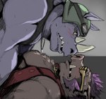 Rating: s
ID: 3221292
Date: 2022-03-13 01:00:40 -0500
Status: active
Score: 99
absurd_res anthro armor barazoku bebop big_horn big_nose blush bodily_fluids bone close-up clothed clothing digital_media_(artwork) duo eyewear facial_hair facial_horn facial_piercing fur glasses glistening glistening_eyes goggles grey_background grey_body grey_ears grey_nose grey_skin hair half-closed_eyes hati-skm headgear helmet hi_res horn intimate jewelry ladder_shades looking_down looking_up lying male male/male mammal multicolored_ears muscular muscular_anthro muscular_male narrowed_eyes necklace nose_horn nose_piercing nose_ring nose_to_nose on_back on_front on_ground on_top open_mouth overbite overbite_fang piercing pink_body pink_ears pink_fur pink_nose pink_skin purple_hair red_eyes rhinoceros ring_piercing rocksteady shadow sharp_teeth short_hair sideburns simple_background skull suid suine sus_(pig) sweat teenage_mutant_ninja_turtles teenage_mutant_ninja_turtles_(2014) teeth topwear two_tone_ears vest wild_boar yellow_sclera post #3221292