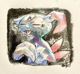 Rating: s
ID: 5652717
Date: 2025-06-19 03:22:14 -0400
Status: active
Score: 14
2025 anthro blue_body bodily_fluids claws eyelashes eyes_closed finger_claws generation_2_pokemon graphite_(artwork) hi_res katsuraginoa male nintendo pokemon pokemon_(species) signature simple_background sneasel solo sweat tongue tongue_out traditional_media_(artwork) post #5652717