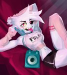 Rating: s
ID: 5543830
Date: 2025-05-02 12:06:06 -0400
Status: active
Score: 27
angel_dust anthro arachnid arthropod clothed clothing demon digital_media_(artwork) electronics fur hat hazbin_hotel headgear headwear hi_res holding_object male open_mouth phone sinner_demon solo spider tass_the_bovine teeth tongue tongue_out white_body white_fur post #5543830