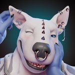 Rating: s
ID: 5533005
Date: 2025-04-27 00:14:59 -0400
Status: active
Score: 20
2025 3d_(artwork) absurd_res anthro black_lips blender_(artwork) blue_eyes bull_terrier canid canine canis digital_media_(artwork) domestic_dog duo ear_piercing edvardiko eyes_closed facial_piercing hand_on_cheek headshot_portrait hi_res hunting_dog jewelry lip_piercing lips looking_at_viewer male mammal necklace nose_piercing nose_ring petting piercing portrait ring_piercing simple_background smile spikes teeth teeth_showing terrier white_body post #5533005