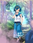 Rating: s
ID: 4312091
Date: 2023-09-24 20:50:40 -0400
Status: active
Score: 17
2023 absurd_res bangs blue_body blue_eyes blue_fur blue_hair blurred_background blush bodily_fluids clothing confusion cough digital_drawing_(artwork) digital_media_(artwork) duo ellipsis exclamation_point feet female footwear forest fur gas generation_5_pokemon glistening glistening_body hair headgear headwear hi_res holding_object holding_pokeball human japanese_text lana_(pokemon) mammal mid_transformation navel net net_ball nintendo one_eye_closed plant pokeball pokemon pokemon_(species) pupils question_mark samurott sandals shoes short_hair simple_background sky standing sweat sweatdrop swimwear tail text toes transformation translation_request tree walking white_body white_pupils white_skin yeamurumi post #4312091