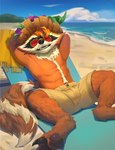 Rating: s
ID: 5608122
Date: 2025-05-29 23:08:47 -0400
Status: active
Score: 4
anthro beach bottomwear brown_body brown_fur clothed clothing day eyewear facial_markings fluffy fluffy_tail fur guardians_of_the_galaxy hat head_markings headgear headwear hi_res looking_at_viewer male mammal markings marvel marvel_rivals mask_(marking) muscular muscular_anthro muscular_male pawpads procyonid raccoon reclining red8ean relaxing rocket_raccoon sea seaside sharp_teeth shirtless_anthro shirtless_male shorts sky solo sun_hat sunglasses tail teeth water post #5608122
