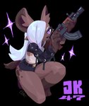 Rating: s
ID: 5288420
Date: 2025-01-05 11:45:28 -0500
Status: active
Score: 37
2025 4_fingers absurd_res anthro black_background bottomwear brown_body brown_fur brown_tail clothed clothed_anthro clothed_female clothing digital_media_(artwork) el-k feet female fingers front_view fully_clothed fully_clothed_anthro fully_clothed_female fur gun hair hi_res holding_gun holding_object holding_ranged_weapon holding_weapon hyena jk_(el-k) long_hair looking_at_viewer mammal purple_eyes ranged_weapon simple_background solo tail toes topwear weapon white_hair post #5288420