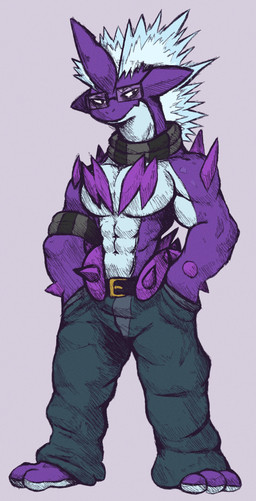 Rating: s
ID: 5662781
Date: 2025-06-23 14:49:49 -0400
Status: active
Score: 10
abs absurd_res alternative_fashion anthro bass_(toxtricity) belt biceps biped bottomwear breasts clothed clothing generation_8_pokemon hatching_(art) hi_res jwbash lizard low_key_toxtricity male multicolored_body muscular muscular_anthro muscular_male nintendo oversized_bottomwear oversized_clothing oversized_pants pants pecs pokemon pokemon_(species) punk purple_body reptile scalie scarf shaded simple_background solo standing topless toxtricity two_tone_body post #5662781