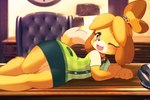 Rating: s
ID: 2035045
Date: 2019-10-26 20:33:56 -0400
Status: active
Score: 219
2019 :3 ancesra animal_crossing anthro black_nose blush bottomwear canid canine canis clothed clothing desk digital_media_(artwork) domestic_dog electronics female fur furniture hair inside isabelle_(animal_crossing) looking_at_viewer lying mammal monotone_bottomwear monotone_clothing monotone_skirt nintendo office_phone on_desk on_side one_eye_closed open_mouth open_smile pencil_skirt phone shih_tzu skirt smile solo string_bow table toy_dog wide_hips wink winking_at_viewer yellow_body yellow_fur post #2035045