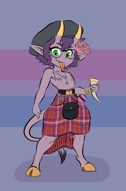 Rating: s
ID: 5017407
Date: 2024-08-29 10:09:30 -0400
Status: active
Score: 6
2024 4_fingers aaron_(nomadicfox) absurd_res accessory belt belt_buckle bisexual_pride_colors bonnet bottle bottomwear buckle clothed clothing container demon digital_media_(artwork) digitigrade drinking_horn eyewear fingers flower flower_in_hair forked_tongue full-length_portrait glasses gold_(metal) gold_jewelry great_kilt green_eyes hair hair_accessory hat headgear headwear hi_res holding_object hooves horn horned_humanoid humanoid humanoid_pointy_ears imp jewelry kilt kilt_pin lgbt_pride male necklace nipples nomadicfox3 not_furry pattern_clothing plaid plaid_clothing plant pointy_ears portrait potion pride_colors purple_body purple_hair purple_skin rose_(flower) simple_background smile solo spade_tail sporran tail tartan_bottomwear teapot_(body_type) teeth tome_imp tongue tongue_out topless post #5017407