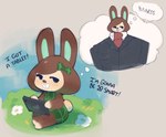 Rating: s
ID: 5379710
Date: 2025-02-17 14:20:37 -0500
Status: active
Score: 72
2025 accessory animal_crossing anthro biped black_clothing black_suit blush blush_lines bow_(feature) bow_accessory bow_ribbon brown_body brown_ears brown_fur brown_hair brown_nose buckteeth business_suit carmen_(animal_crossing) checkered checkered_clothing checkered_dress closed_smile clothed clothing colored digital_media_(artwork) dress english_text exclamation_point featureless_feet featureless_hands feet female flower front_view full-length_portrait fur glistening glistening_hair gloves_(marking) grass green_bow_ribbon green_clothing green_dress green_inner_ear green_ribbon grey_background hair hair_accessory hair_ribbon hi_res holding_device holding_object holding_tablet lagomorph leg_markings leporid ligma_(artist) looking_aside mammal markings mouth_closed multicolored_body multicolored_fur necktie nintendo pattern_clothing pattern_dress plant portrait rabbit red_necktie ribbons shaded shadow shirt short_tail simple_background sitting sky smile socks_(marking) solo suit tablet tail tan_body tan_fur tan_tail teeth text thought_bubble three-quarter_view topwear two_tone_body two_tone_fur underline underlined_text white_clothing white_shirt white_topwear post #5379710