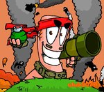 Rating: s
ID: 5650371
Date: 2025-06-18 04:22:40 -0400
Status: pending
Score: 0
4_fingers ambiguous_gender brown_eyes cel_shading clothing digital_drawing_(artwork) digital_media_(artwork) explosives feral fingerless_gloves fingers floating_hands gloves grass grenade group handwear holding_grenade holding_object holding_ranged_weapon holding_rocket_launcher holding_weapon kerchief limbless looking_at_viewer noseless outside plant ranged_weapon red_kerchief rocket_launcher shaded smoke solo_focus toony toothy_grin unknown_artist war weapon worm worm_(worms) worms_(series) post #5650371