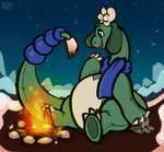 Rating: s
ID: 4485382
Date: 2023-12-21 07:52:35 -0500
Status: active
Score: 26
ambiguous_gender animate_inanimate anthro antlers beckoning campfire candy claws conditional_dnp dessert detailed_background dragon dureu fire food gesture green_body hi_res horn living_plushie marshmallow mythological_creature mythological_scalie mythology night outside plushie pocketpaws rock scalie scarf sitting sky slightly_chubby snow solo star starry_sky sticks stitch_(sewing) tail winter post #4485382