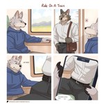 Rating: s
ID: 4863015
Date: 2024-06-18 19:52:34 -0400
Status: active
Score: 144
1:1 absurd_res anthro belt black_bottomwear black_clothing black_nose black_pants black_pawpads blue_clothing blue_eyes blue_hoodie blue_topwear blush blush_lines border bored bottomwear brown_body brown_eyes brown_fur buckle can_i_touch_it canid canine canis cel_shading claws clothing cloud collared_shirt comic day digital_media_(artwork) duo electronics emoji english_text entering front_view fur grass grey_body grey_fur hi_res holding_object holding_phone hoodie inside inside_train kemono landscape looking_at_crotch male mammal pants pawpads phone plant public shaded shirt shoulder_bag side_view sitting sky sliding_door standing surprised taking_picture tan_bottomwear tan_clothing tan_pants text thought_bubble title topwear train tupidwithouts url vehicle walking white_border white_clothing white_shirt white_topwear window wolf post #4863015