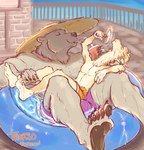 Rating: s
ID: 3083303
Date: 2021-12-21 10:22:33 -0500
Status: active
Score: 77
2021 5_fingers 5_toes alpaca anthro barefoot bear beastars beverage brown_bear brown_body brown_fur camelid claws clothed clothing drinking duo feet finger_claws fingers fur hand_fan hat headgear headwear humanoid_feet humanoid_hands male male/male mammal on_lap pawpads plantigrade riz_(beastars) san_(beastars) sitting sitting_on_lap smile sun_hat swimming_pool swimming_trunks swimwear tan_body tan_fur tan_wool thorso_the_vile toe_claws toes topless topless_male ursine water wet wet_body wet_fur wool_(fur) post #3083303
