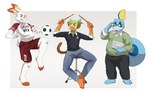 Rating: s
ID: 3894697
Date: 2023-02-25 10:50:08 -0500
Status: active
Score: 45
2019 absurd_res anthro ball barefoot bottomwear clothed clothing computer_keyboard crimsonrabbit drumstick_(musical) eyewear feet furniture generation_8_pokemon glasses grookey group growth_drive hi_res male nintendo pants pokemon pokemon_(species) scorbunny shirt sobble soccer_ball soccer_uniform sportswear stool topwear trio uniform post #3894697