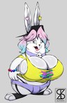 Rating: s
ID: 5668039
Date: 2025-06-25 23:25:16 -0400
Status: pending
Score: 6
2023 absurd_res anthro artist_logo backwards_baseball_cap backwards_hat baseball_cap bell bell_collar big_breasts big_chungus black_baseball_cap blue_eyes blue_hair bottomwear breasts buckteeth busty_boy_(lore) cleavage clothed clothed_anthro clothed_female clothing collar digital_drawing_(artwork) digital_media_(artwork) eyebrow_through_hair eyebrows female furgonomic_baseball_cap furgonomic_hat furgonomic_headwear furgonomics glistening glistening_breasts grey_background hair half-closed_eyes hat headgear headwear hi_res hotpants huge_breasts inner_ear_fluff jingle_bell jingle_bell_collar lagomorph leporid logo long_ears looking_at_viewer male_(lore) mallkin mammal multicolored_eyes multicolored_hair narrowed_eyes open_mouth open_smile pb_(theycallhimcake) pink_eyes pink_hair purple_bottomwear purple_clothing purple_hotpants purple_shorts rabbit shorts simple_background smile solo superix teeth topwear translucent translucent_hair tuft two_tone_eyes two_tone_hair yellow_clothing yellow_topwear post #5668039