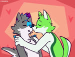 Rating: s
ID: 5589037
Date: 2025-05-21 18:25:24 -0400
Status: active
Score: 18
animated anthro black_nose blue_body blue_fur blue_nose canid canine canis croquiek digital_media_(artwork) domestic_dog duo eyes_closed facial_markings fidget_the_fox fox fur green_body green_fur hair head_markings heart_symbol husky kiss_on_lips kissing kissing_cheek kyro_the_husky male male/male mammal markings nordic_sled_dog purple_body purple_fur short_playtime simple_background smile smooch_(sound_effect) smothering sound sound_warning spitz text white_body white_fur post #5589037