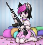 Rating: s
ID: 2829332
Date: 2021-07-13 23:21:01 -0400
Status: active
Score: 77
anthro ar-15 artifice_(dream_mirage) bed clothing dream_mirage female furniture gun hi_res legwear machine_gun mirai_(hyperion) ranged_weapon smile solo thigh_highs unknown_species weapon young young_anthro young_female post #2829332