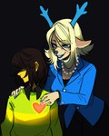 Rating: s
ID: 5624542
Date: 2025-06-06 14:12:03 -0400
Status: active
Score: 72
4:5 4chan_anon ambiguous_gender antlers black_nose blonde_hair blue_antlers blue_clothing blue_eyes blue_lipstick blue_nails blue_suit breasts brown_body brown_ears brown_fur brown_hair carol_holiday clothed clothing colored_nails deer deltarune female fur hair heart_symbol hi_res horn human kris_(deltarune) lipstick makeup mammal monster nails pupils red_pupils short_hair soul soul_(undertale) suit tan_body tan_fur undertale_(series) unknown_artist yellow_body yellow_skin post #5624542