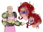 Rating: s
ID: 3797616
Date: 2023-01-07 10:29:38 -0500
Status: active
Score: 24
2020 apron armor blonde_hair bodily_fluids bowl cacodemon clothing container demon digital_drawing_(artwork) digital_media_(artwork) doom_(series) doom_slayer eyebrows eyes_closed food green_armor green_clothing green_eyes group hair holding_bowl holding_container holding_object human id_software male mammal microsoft open_mouth pink_apron pink_clothing plant potato simple_background spikes spikes_(anatomy) tears teeth trio vegetable white_background y-lindermann post #3797616