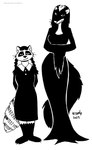 Rating: s
ID: 5180069
Date: 2024-11-13 17:30:49 -0500
Status: active
Score: 13
2023 anthro belladonna_(tegerio) black_and_white breasts catherine_o'daisies clothed clothing dress duo female fur hair hi_res mammal markings mephitid monochrome morticia_addams procyonid raccoon ring_(marking) ringed_tail skunk striped_markings striped_tail stripes tail tail_markings tegerio the_addams_family wednesday_addams whiskers zandar's_saga post #5180069