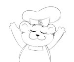 Rating: s
ID: 5073482
Date: 2024-09-25 10:47:03 -0400
Status: active
Score: 1
2021 :3 ambiguous_anthro ambiguous_gender anthro apron bear bimbo_(bakery) bimbo_bear black_and_white cheek_tuft chef_hat clothed clothing digital_drawing_(artwork) digital_media_(artwork) eyebrows eyelashes eyes_closed facial_tuft fur fur_tuft handpaw hat headgear headwear initials maddeku mammal monochrome partially_clothed partially_clothed_ambiguous partially_clothed_anthro paws raised_arms round_ears semi-anthro simple_background sketch solo text text_on_clothing text_on_hat text_on_headwear tuft white_background post #5073482