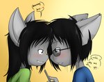 Rating: s
ID: 2833426
Date: 2021-07-16 19:33:55 -0400
Status: active
Score: 17
2016 anthro black_hair blush brother_(lore) brother_and_sister_(lore) conjoined_speech_bubble dialogue digital_media_(artwork) domestic_cat duo electronics english_text eye_contact eyelashes eyewear felid feline felis female fingers fur glasses grey_body grey_fur hair heart_after_text heart_symbol looking_at_another looking_at_relative looking_at_sibling male mammal outline_speech_bubble partial_speech_bubble phone sandwich-anomaly sibling_(lore) simple_background simple_eyes sister_(lore) smile speech_bubble sunglasses teeth text text_with_heart van_(sandwich-anomaly) vanessa_(sandwich-anomaly) whiskers yellow_background post #2833426