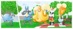 Rating: s
ID: 5532386
Date: 2025-04-26 18:23:10 -0400
Status: active
Score: 7
air_pump anthro balloonie bedding bench blanket blush building buizel cinderace dialogue english_text feral floatzel generation_4_pokemon generation_8_pokemon group hi_res hose hose_inflation inflation lucario male marcturbo1 nintendo park park_bench picnic plant pokemon pokemon_(species) riolu shinx solo_focus text tree uncontrolled_inflation post #5532386