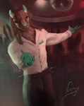 Rating: s
ID: 5011384
Date: 2024-08-26 13:28:23 -0400
Status: active
Score: 3
anthro bovid bovine brown_body caprine cattle clothing collared_shirt disco disco_ball dress_shirt give_(gesture) glowing goat green_eyes green_hands green_horn horn inviting long_ears looking_at_viewer male mammal neck_tuft nightclub nyrox_(artist) party shirt solo standing teeth topwear tuft post #5011384