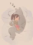 Rating: s
ID: 5642896
Date: 2025-06-14 22:21:14 -0400
Status: active
Score: 25
anthro ascended biped bottomwear bracelet brown_hair cafin canid canine clothed clothing directional_arrow duo eyebrows eyes_closed female grey_body hair human jewelry larger_anthro larger_male league_of_legends lying male mammal nasus_(lol) on_side riot_games size_difference sleeping sound_effects taliyah_(lol) tencent topless vowelless vowelless_sound_effect zzz post #5642896