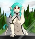 Rating: s
ID: 5611078
Date: 2025-05-31 06:42:44 -0400
Status: active
Score: 39
6_fingers alien alien_humanoid anthro ariral blue_hair blush breasts clothed clothing digital_media_(artwork) esraniki felid feline female fingers grass hair hi_res humanoid kawattame looking_at_viewer mammal multi_breast outside path plant red_eyes shrub sky smile solo tail through_window tree voices_of_the_void whiskers white_body window post #5611078