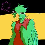 Rating: s
ID: 3891887
Date: 2023-02-23 23:10:31 -0500
Status: active
Score: 4
1:1 ambiguous_gender avian beak bird clothing feathered_wings featherfall feathers green_body green_eyes green_feathers hi_res parrot quote_retweets_bird red_clothing simple_background solo wings yellow_beak post #3891887