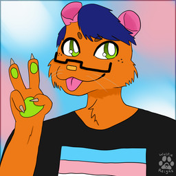 Rating: s
ID: 5746909
Date: 2025-07-31 12:18:43 -0400
Status: active
Score: 4
1:1 4_fingers anthro artist_name black_clothing black_shirt black_topwear blue_hair bust_portrait cel_shading claws clothed clothing colored digital_drawing_(artwork) digital_media_(artwork) english_text eyewear fingers freckles fur gesture glasses green_eyes green_pawpads hair hand_gesture hi_res lgbt_pride looking_aside male mammal murid murine neeser_(wolfiereigns) orange_body orange_fur original_character_do_not_steal pawpads pink_ears pink_tongue portrait pride_colors rat rodent shaded shirt signature simple_background smile solo square_nose text tongue tongue_out topwear trans_(lore) trans_man_(lore) transgender_pride_colors v_sign watermark wearing_glasses whiskers wolfiereigns post #5746909