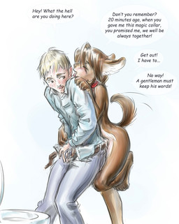 Rating: s
ID: 5677933
Date: 2025-06-30 15:20:00 -0400
Status: active
Score: 7
12-tf 2016 anthro bathroom belt biped black_nose blonde_hair blush bottomwear brown_body brown_fur brown_hair butt canid canine canis clothed clothed_human clothing collar collar_only colored colored_sketch countershade_torso countershading denim denim_bottomwear denim_clothing dialogue digitigrade domestic_dog duo english_text eyes_closed female female_anthro fully_clothed fully_clothed_human fur hair handpaw hug hugging_another hugging_from_behind human humanoid_face inner_ear_fluff jeans licking licking_another looking_at_another looking_back looking_back_at_another male male_human mammal mid_transformation motion_lines nude nude_anthro on_one_leg open_bottomwear open_clothing open_pants pants paws side_butt sketch speech_bubble standing tail tail_motion tailwag talking_to_another text three-quarter_view tongue tongue_out tuft white_body white_countershading white_inner_ear_fluff post #5677933