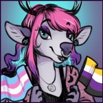 Rating: s
ID: 2419816
Date: 2020-09-22 16:49:37 -0400
Status: active
Score: 30
2018 ambiguous_gender anthro antlers black_clothing black_shirt black_topwear blue_eyes border clothed clothing deer deervvitch doe_(deervvitch) ear_piercing eyeshadow facial_piercing gauged_ear hair horn jewelry lgbt_pride makeup mammal multiple_piercings necklace nonbinary_pride_colors nose_piercing nose_ring piercing pink_clothing pink_hair pink_sweater pink_topwear pride_colors purple_border purple_eyeshadow ring_piercing septum_piercing shirt simple_background smile solo sweater topwear trans_(lore) transgender_pride_colors post #2419816