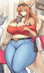 Rating: s
ID: 4740524
Date: 2024-04-24 11:53:24 -0400
Status: active
Score: 165
absurd_res alternative_fashion anthro belly_tuft between_breasts beverage beverage_between_breasts big_breasts blue_eyes bottomwear breasts canid canine cleavage clothed clothing denim denim_bottomwear denim_clothing digital_media_(artwork) eye_waterline feathered_wings feathers female fully_clothed fur gyaru hair handbag hands-free_bubble_tea hi_res huge_breasts j-fashion jeans kemono mall mammal meme midriff object_between_breasts onee_gyaru pants public red_hair ruby_sahira shocked shopping shopping_bag shoulderless_shirt suurin_2 tuft wings y2k_(fashion) yellow_body yellow_fur post #4740524